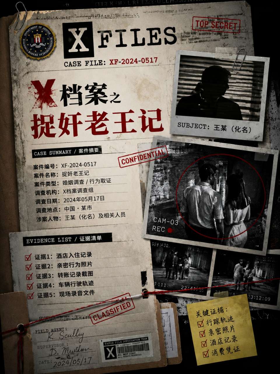 【AI成人短剧】X档案之捉奸老王记