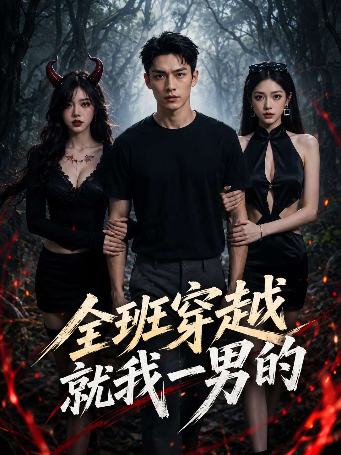 【AI成人短剧】全班穿越就我一男的
