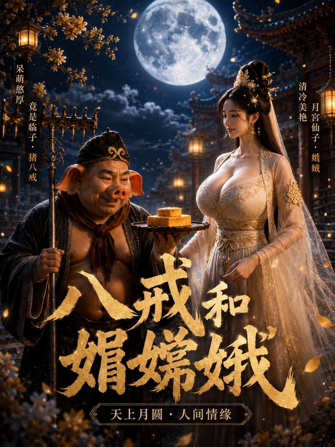 【AI成人短剧】八戒和嫦娥