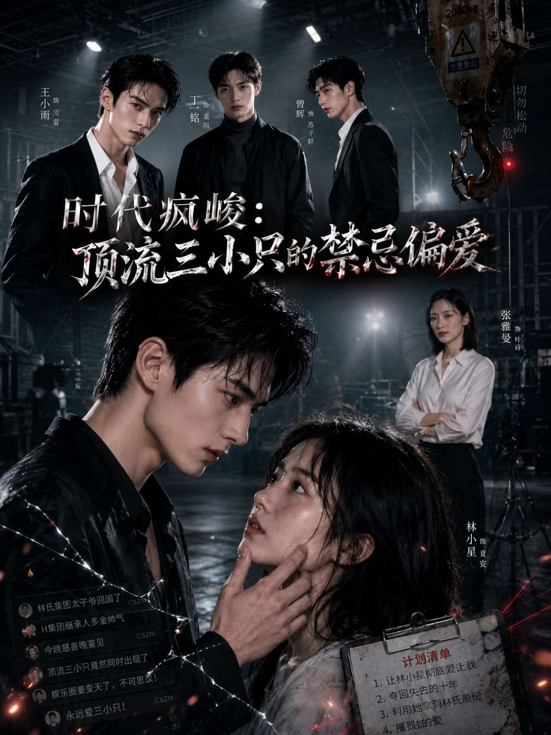 【AI成人短剧】时代疯峻：顶流三小只的禁忌偏爱